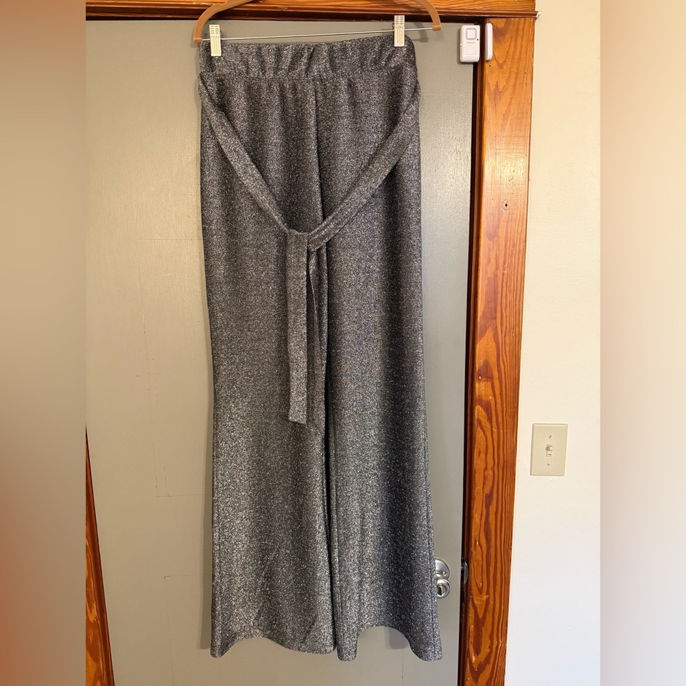 Material Girl Shimmering Gray Wide Leg pants